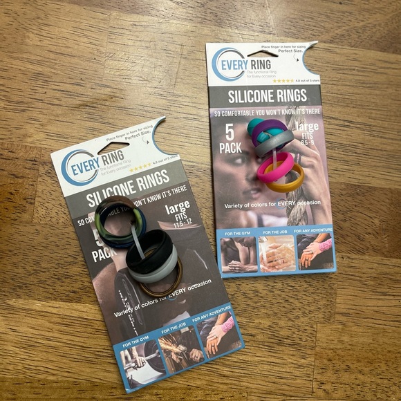 Silicone wedding bands men’s and women’s - 5 pieces each - Picture 2 of 2